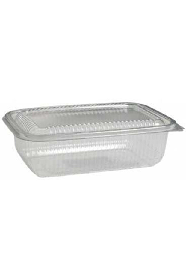 Transparent container with attached lid 750 cc, 100 pcs/set - 1