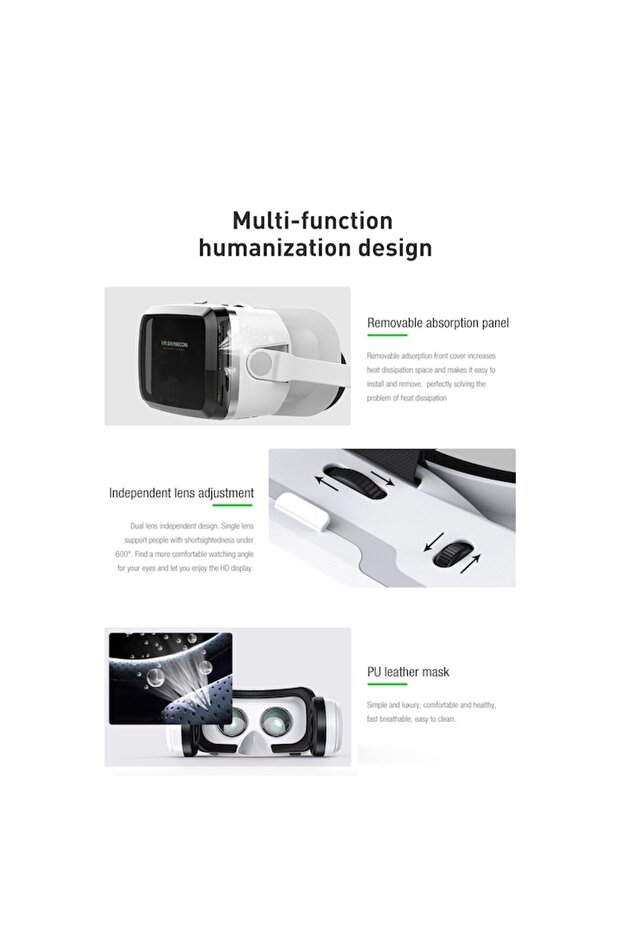 VR/3D Headset for Mobile Phones (iOS/Android) 4.5–6.7" with Bluetooth Headphones & Controller - 8