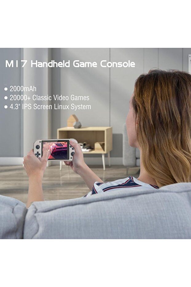 جهاز ألعاب محمول كلاسيكي M17 - شاشة LCD مقاس 4.3 بوصة