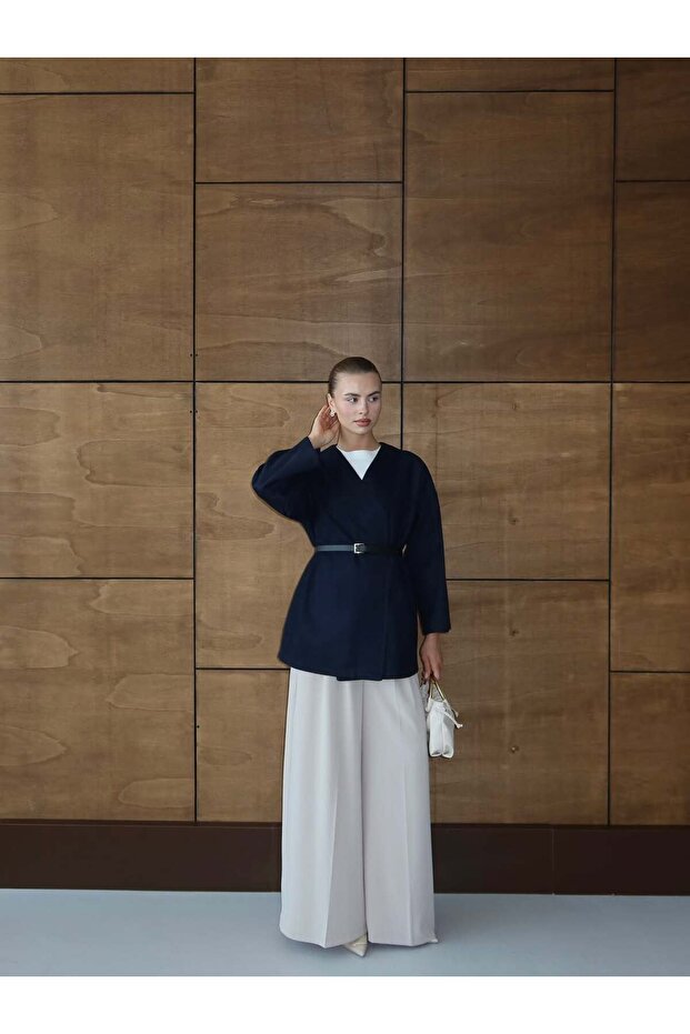 Stitched Belted Jacket - 1