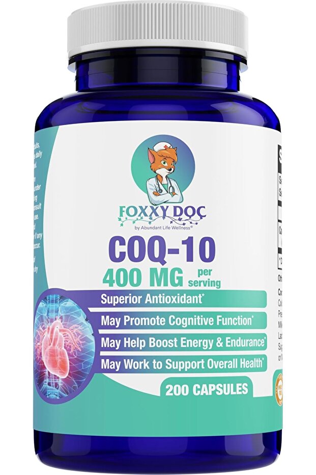 Life Wellness CoQ10 400 mg (per 2 caps), 200 Vegetable Capsules