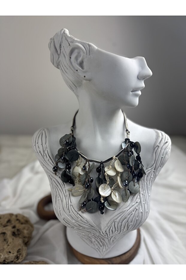 taşlı bohem kolye - 3