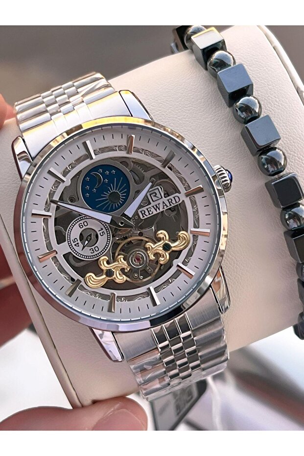 Automatic Steel Band 5 Atm Water Resistant Men's Wristwatch Vs.Blkt.0609