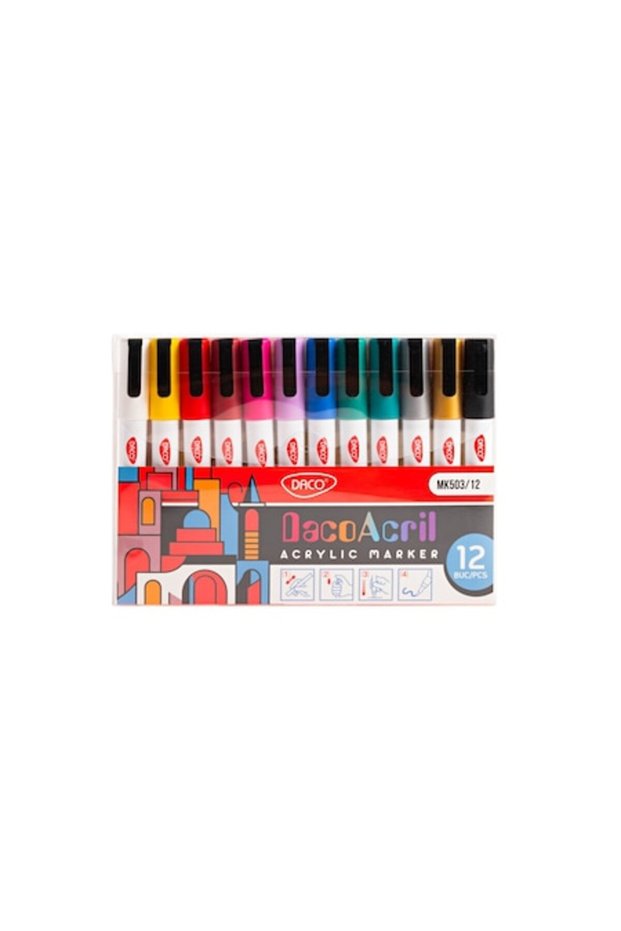 Markere acrilice 12 buc/set