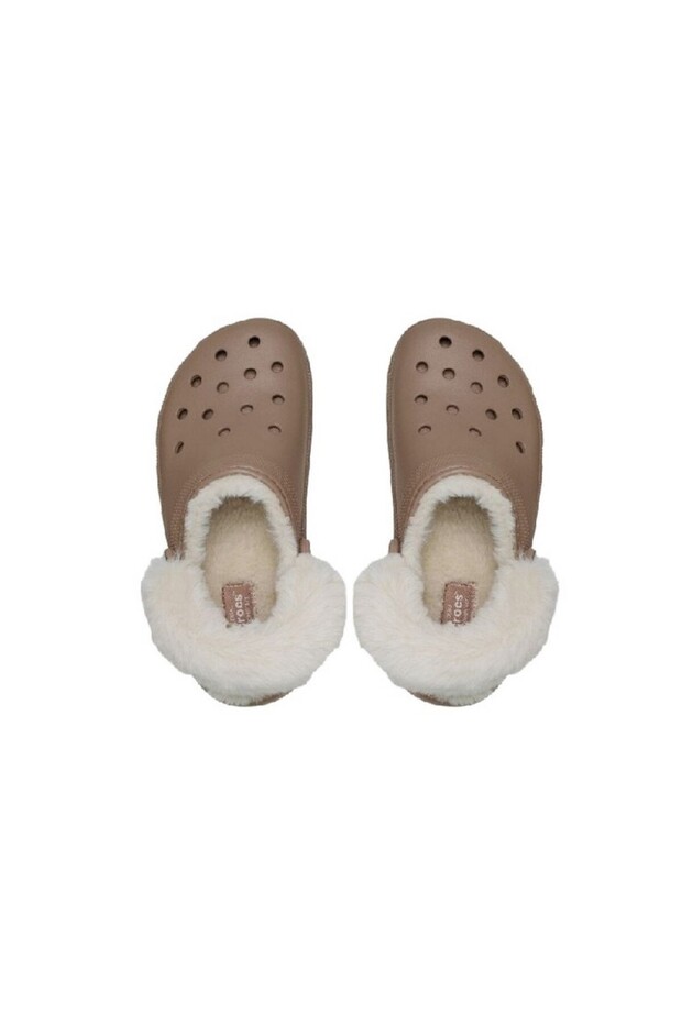 Classic Platform Fuzz Lined Clog Kadın Terlik 212854 - 3