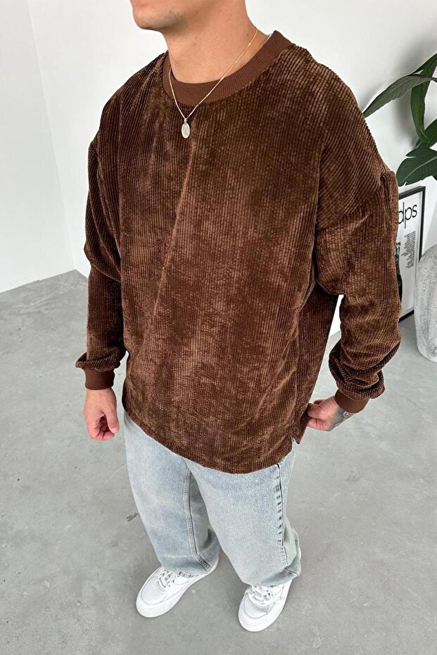 عرق أساسي من سروال قصير بني - 2