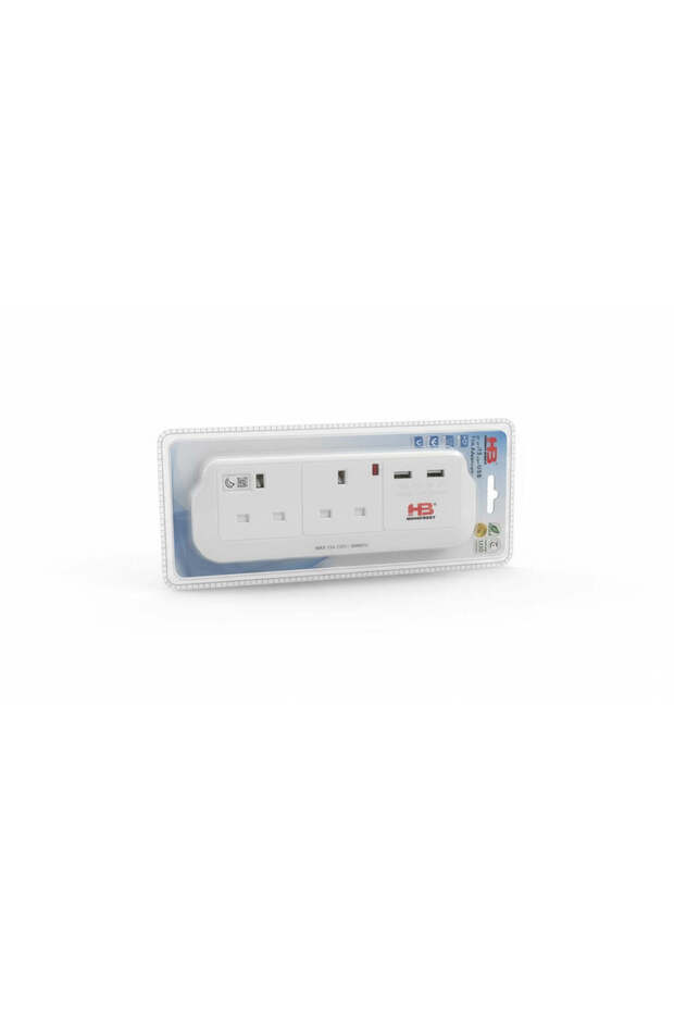 محول كهربائي ثلاثي من هوم بيست مع منفذي USB (13 أمبير)