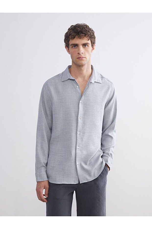 Regular Fit Long Sleeve Men's Shirt