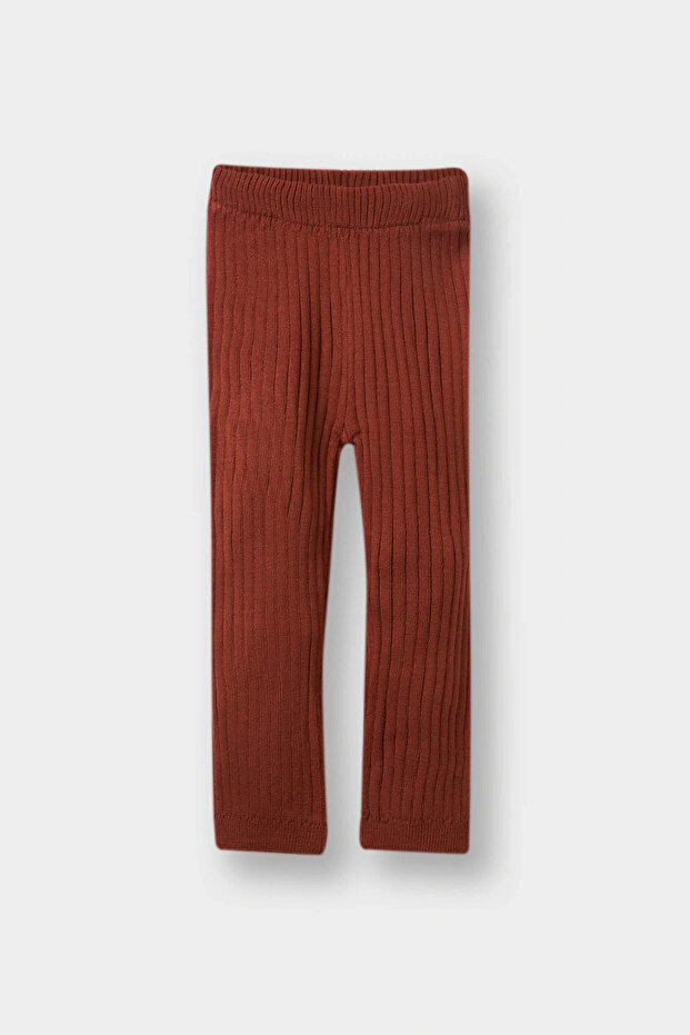 F2661 Ekru Kız Bebek 2'li Takım Çiçekli Desenli Sweatshirt Tayt - 2