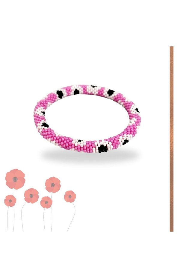 Red Retro Daisy Bracelet