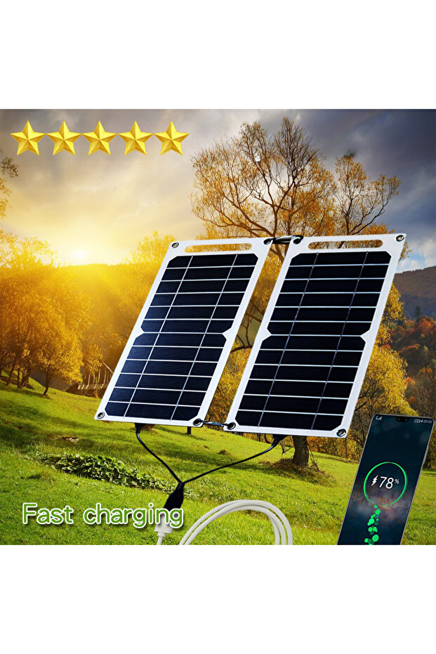 لوحة شمسية محمولة من Sunpower بقوة 35 واط و5 فولت USB للشحن السريع، شاحن آمن ومستقر للطاقة B