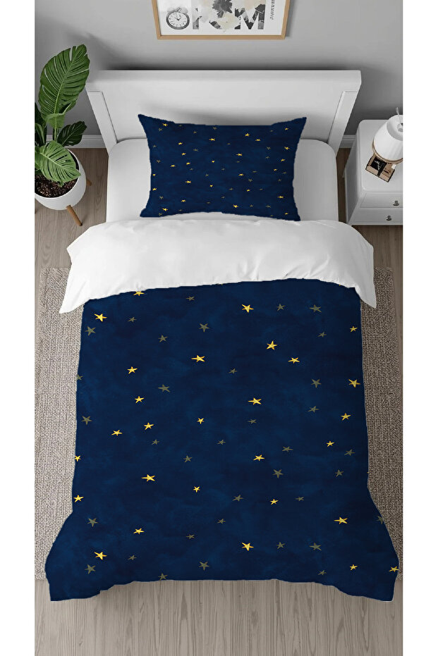 Stars Patterned Digital Printed Special Design Single Stylish Children's Duvet Cover Set Without Sheets