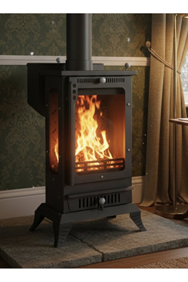 3 camlı pelet şomine soba - 1