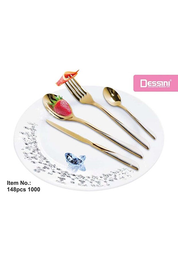 148Pcs Cutlery Set Silver/Gold