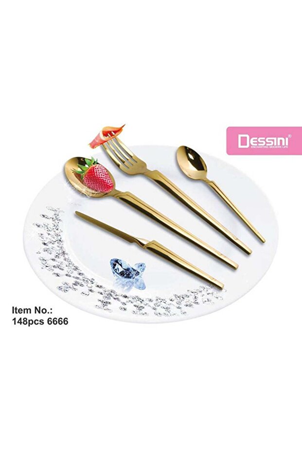 148Pcs Cutlery Set Gold