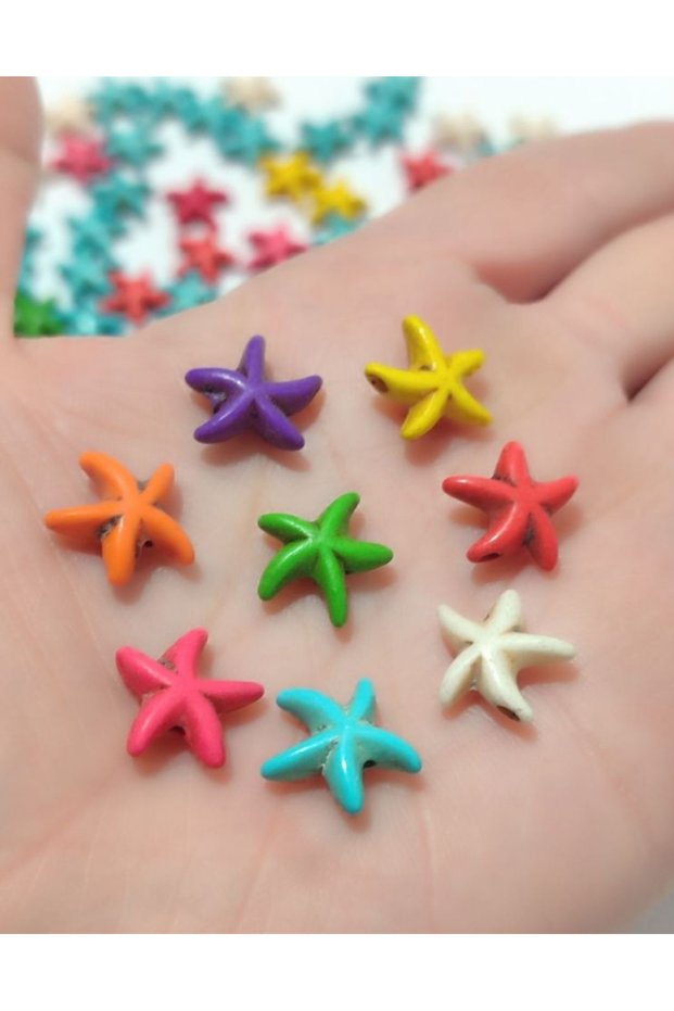 20Pcs Crimping Natural Stone Sea Star