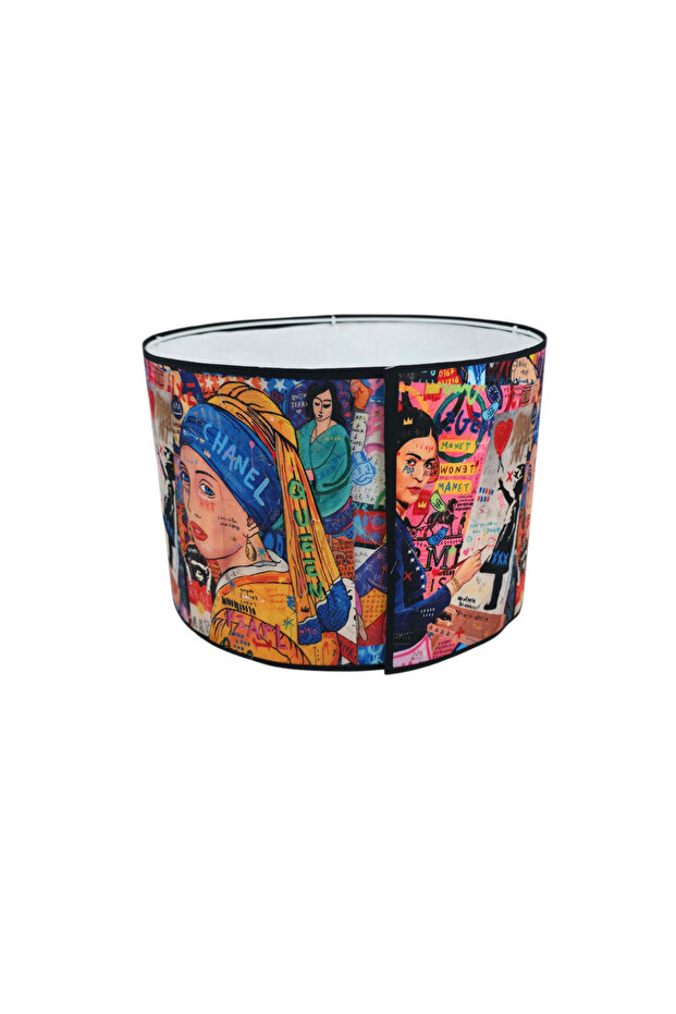 BOHEM TRİPOD AHŞAP AYAKLI DESENLİ BAŞLIKLI LAMBADER - 6