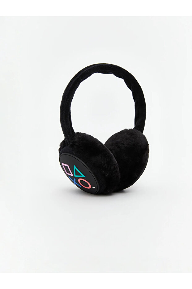 Lcw Accessories Black Playstation Printed Boys' Plush Headphones