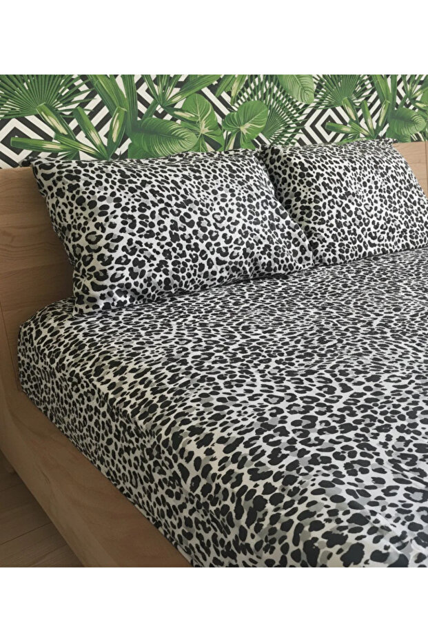 Single & Double Cotton Sheets Leopard Elasticless (Only Sheets) - 1