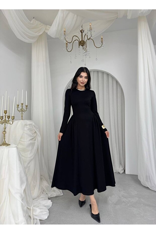 Modal Piliseli Kadın Elbise - 3