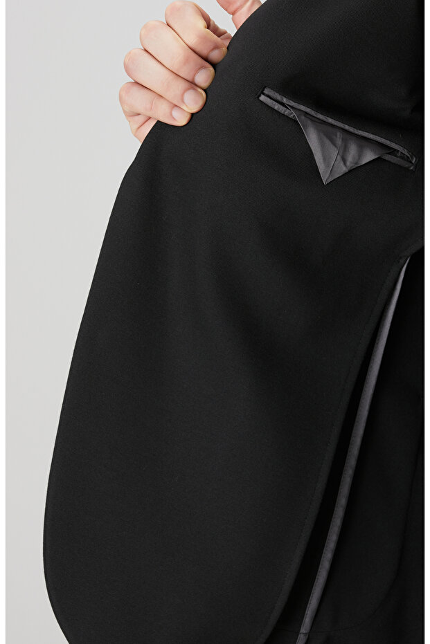 Siyah Örme Takım Elbise - 8