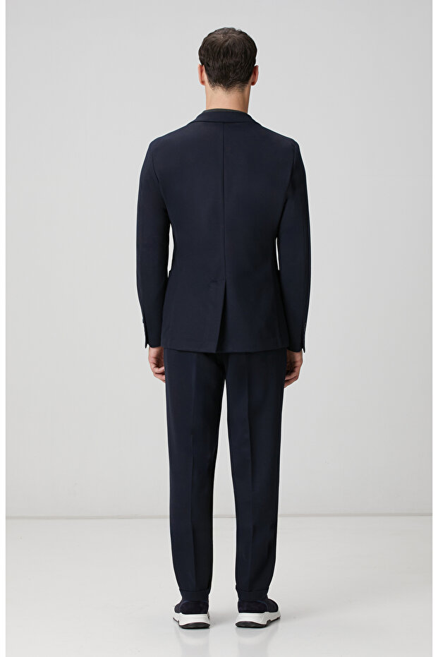 Lacivert Örme Takım Elbise - 5