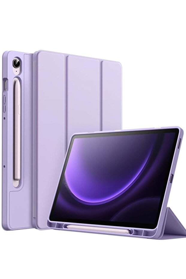 Waves-Digital Case for Samsung Galaxy Tab S9 FE 10.9-inch – Soft TPU Tri-Fold Stand Cover with S Pen