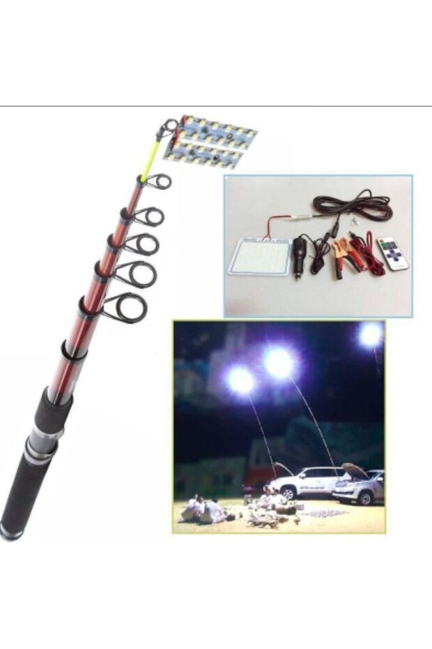 Fishing Lamp Car Rod Light with RF Remote Controller - Outdoor Camping Lantern