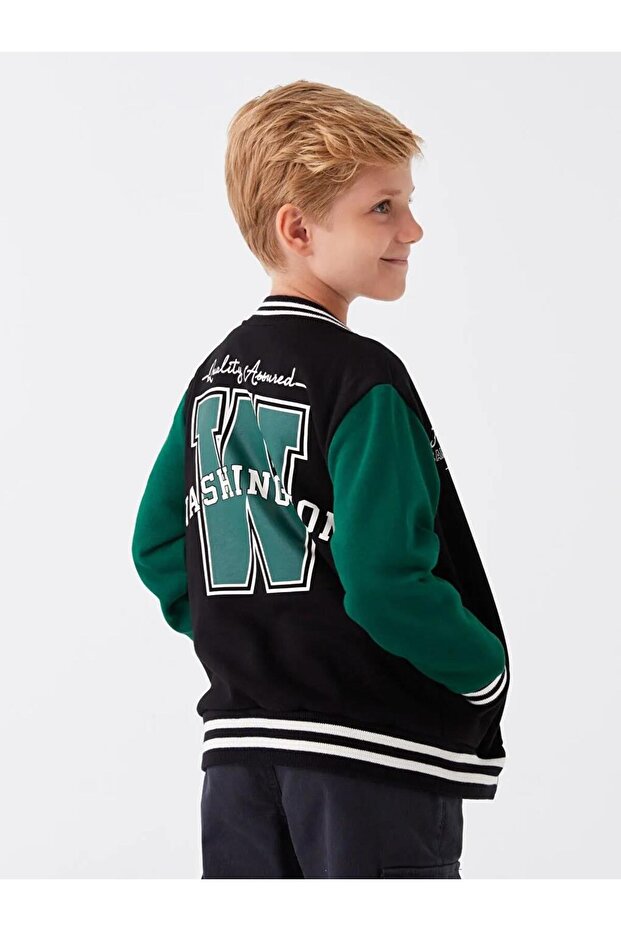Rahat Kalıp Nakışlı Erkek Çocuk Kolej Ceket (W3) - 3