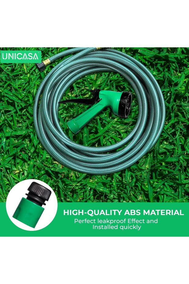15-Meter Expandable Garden Hose Set with Thread Connectors and Sprayer - 7