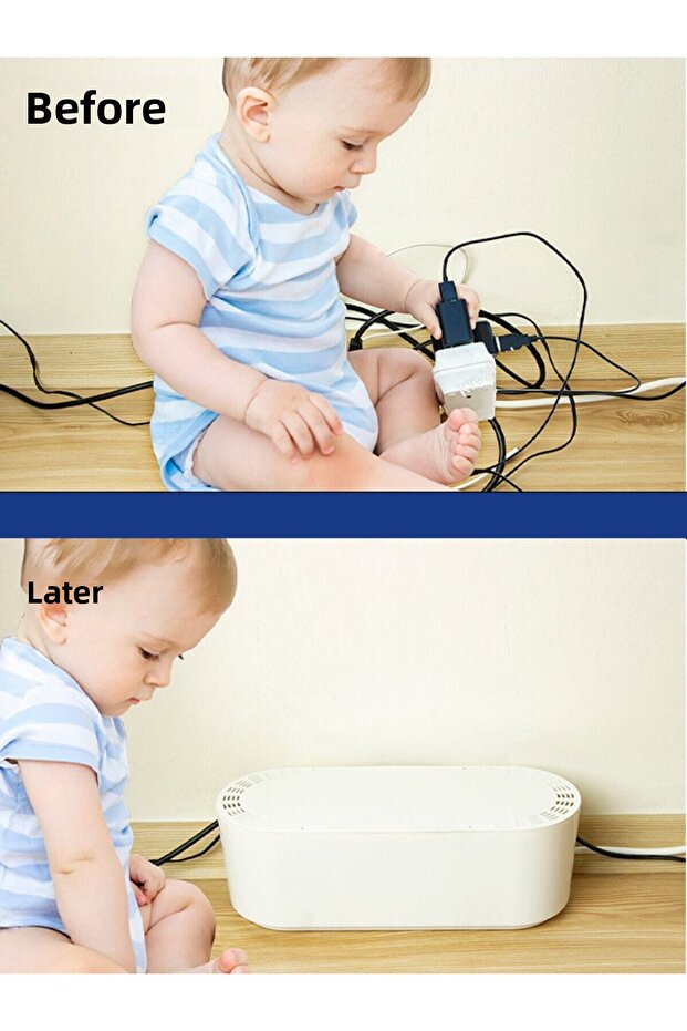 صندوق منظم الكابلات الأبيض من ماك بلو - 1