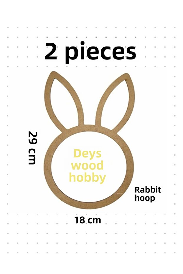Deys Hobby Rabbit Model 2 قطعة بكرة ذات لون خام للمكرمية