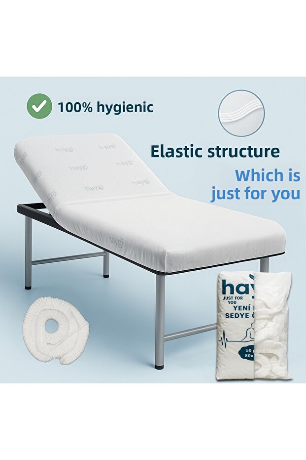 Disposable 50 Pieces 80X240 Elastic Stretcher Cover – Hotel Hospital Spa Practical and Hygienic Solution