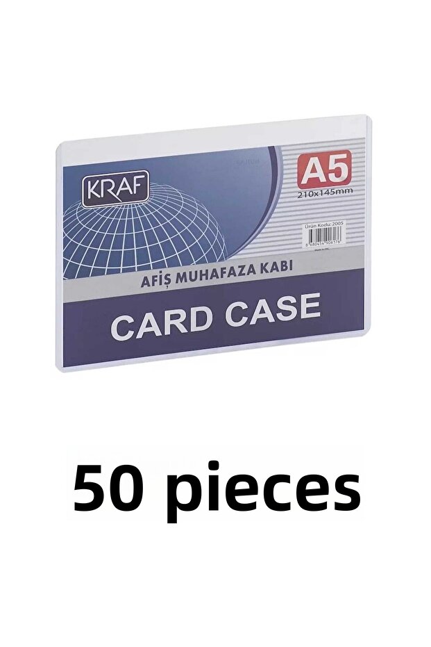 حافظة بطاقات مقاس A5 تحتوي على 50 لافتة