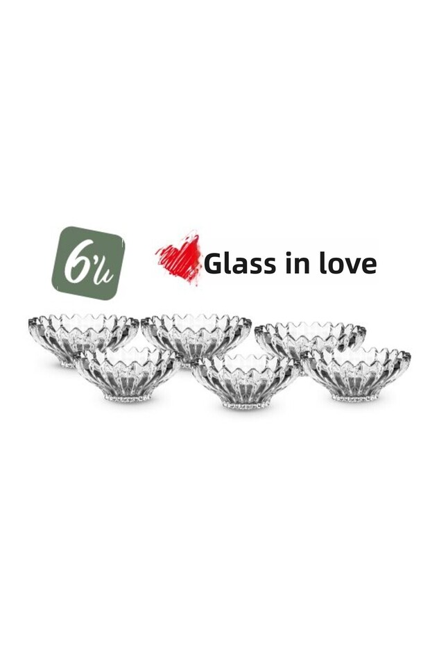 Glass In Love Glass Bowl Set of 6