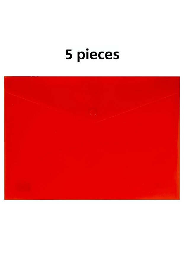 İnox Eco Snap File Document Envelope Red - 3