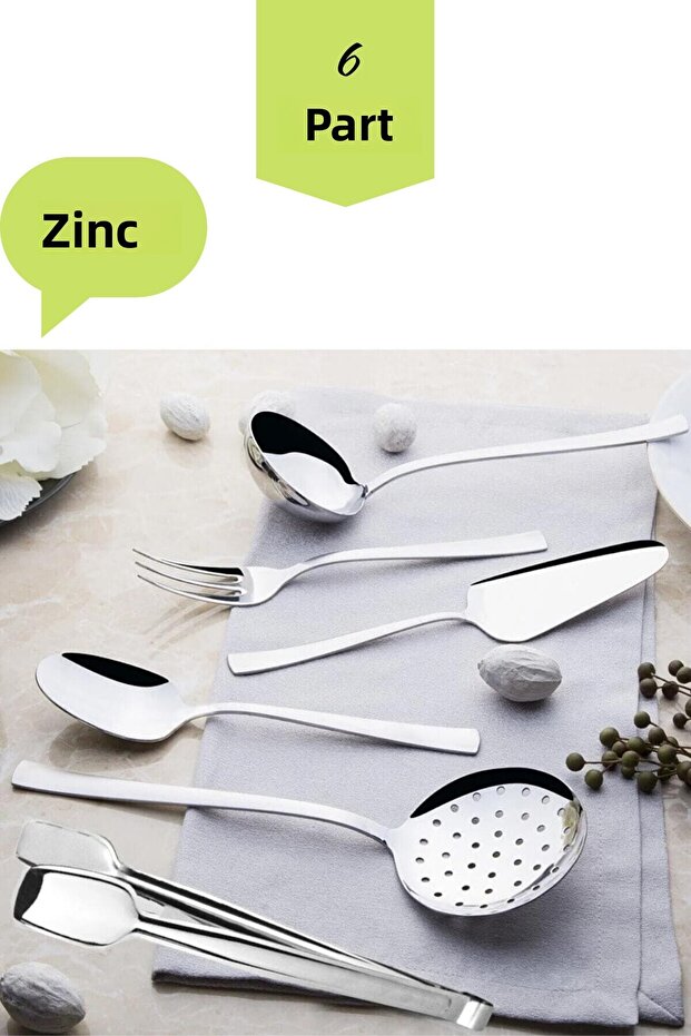 Nehir Deniz Plain 6 Piece Service Set