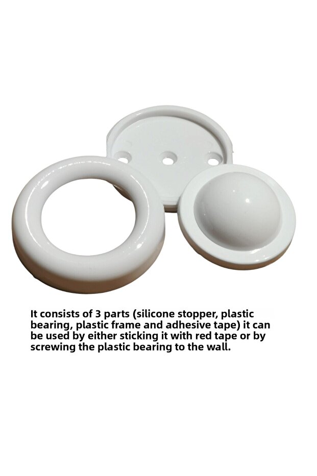 Wall Door Stopper, Buffer White - 2