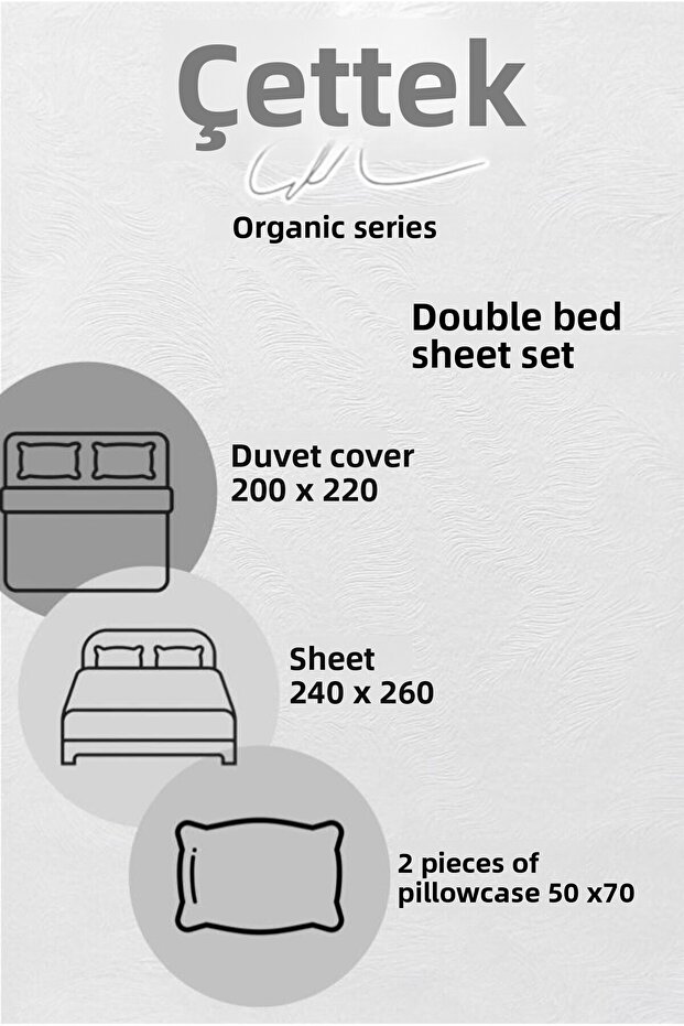 طقم غطاء لحاف مزدوج من الكتان العضوي - 4