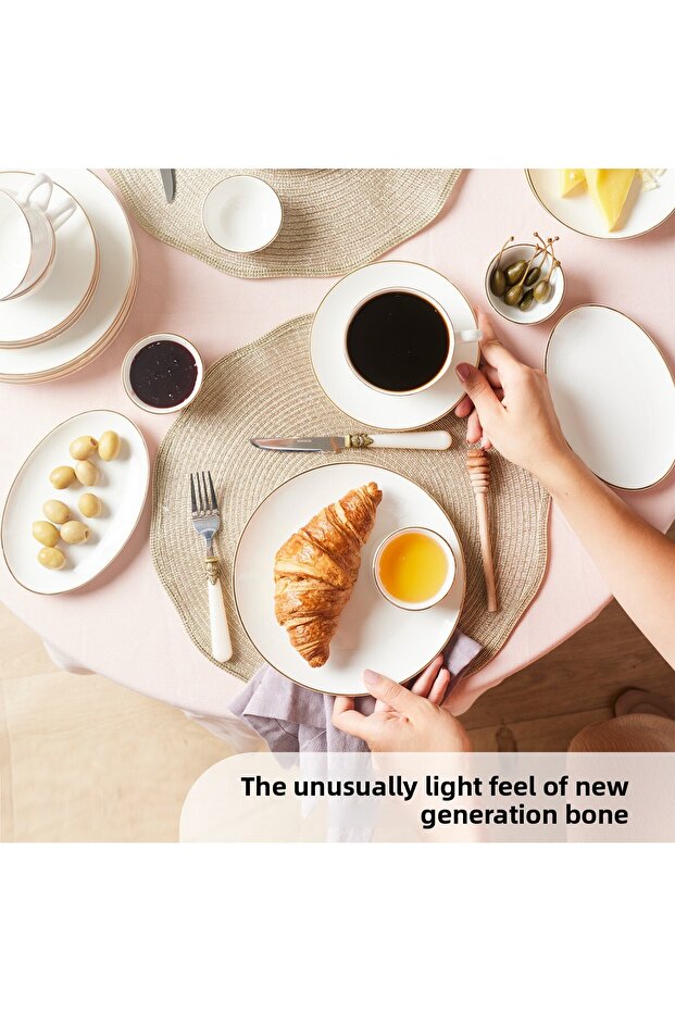 Marcelo Gold Sada nádobí a nádobí pro 6 osob 26dílná sada Geschirrset Frühstücksset - 5