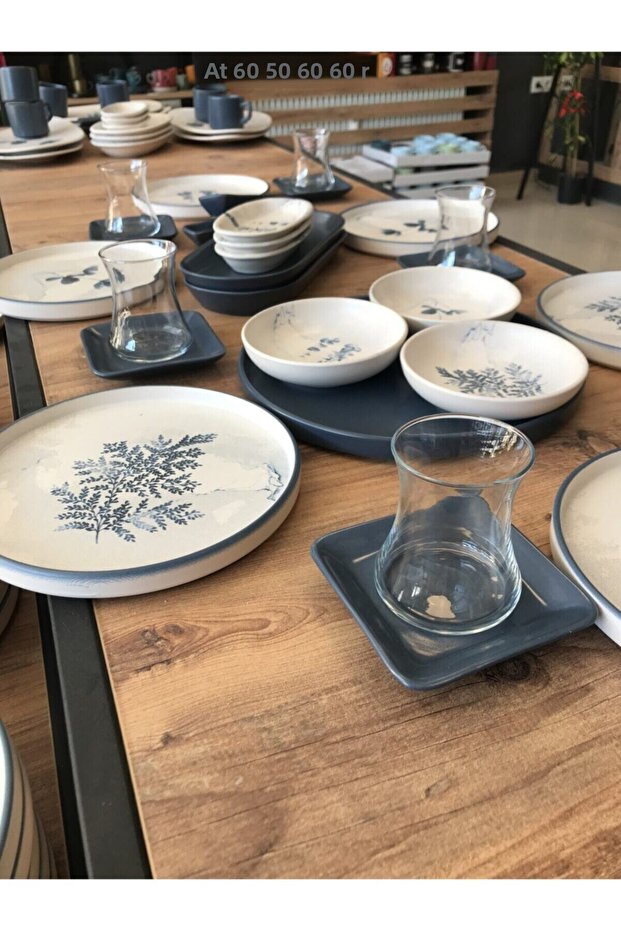 طقم إفطار سحري أزرق قابل للتعبئة مكون من 29 قطعة لـ 6 أشخاص - 3