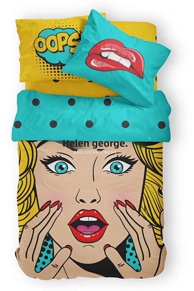 Yellow Green Single Duvet Cover