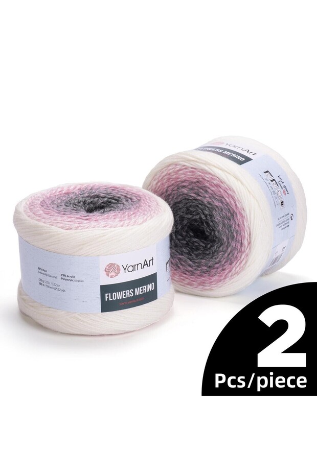 Flowers Merino Knitting Strip - 546 - Pack of 2