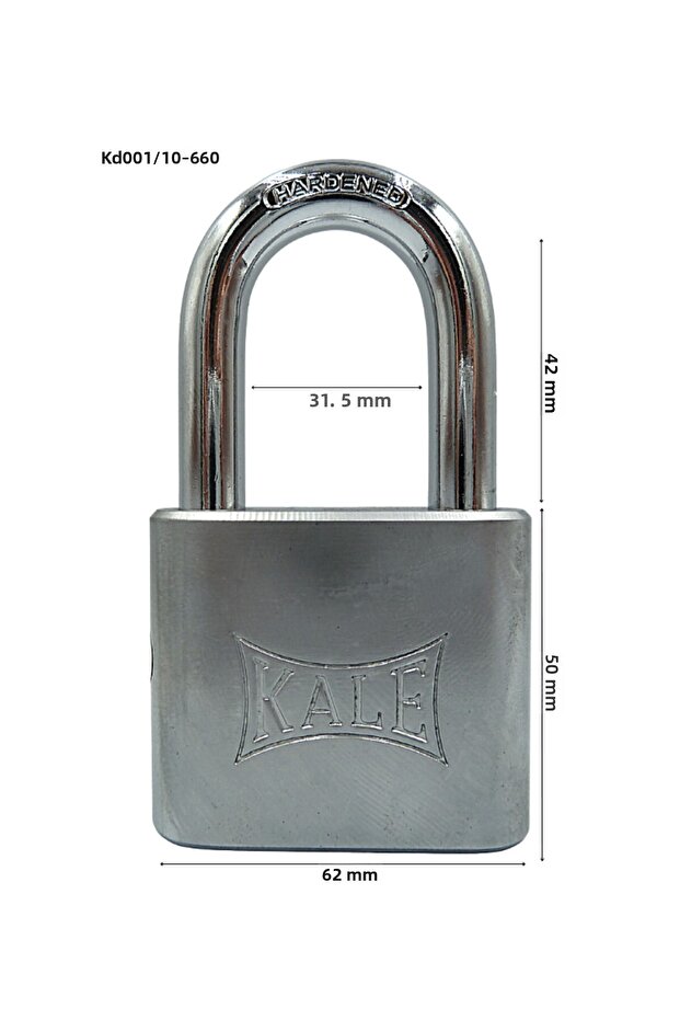 Kale Padlock Brass Nickel Plated 60 Mm