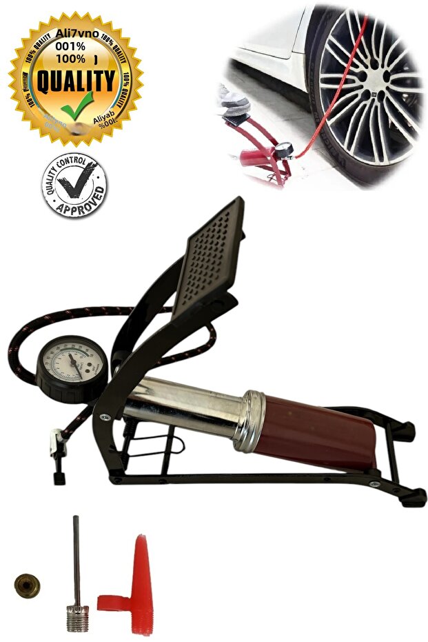 Thick Piston Foot Pump Car Tire Motor Bike Bicycle Mattress Ball Inflator Pressure Pump