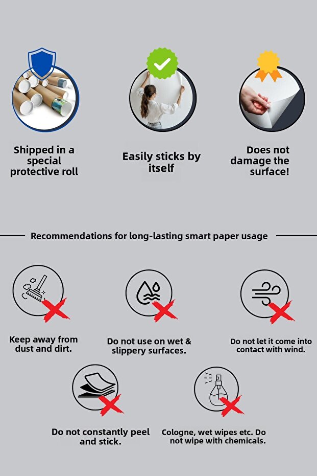 Europe Continent Map, Practical Smart Paper Holding with Static Electrification, Magic Paper - 5