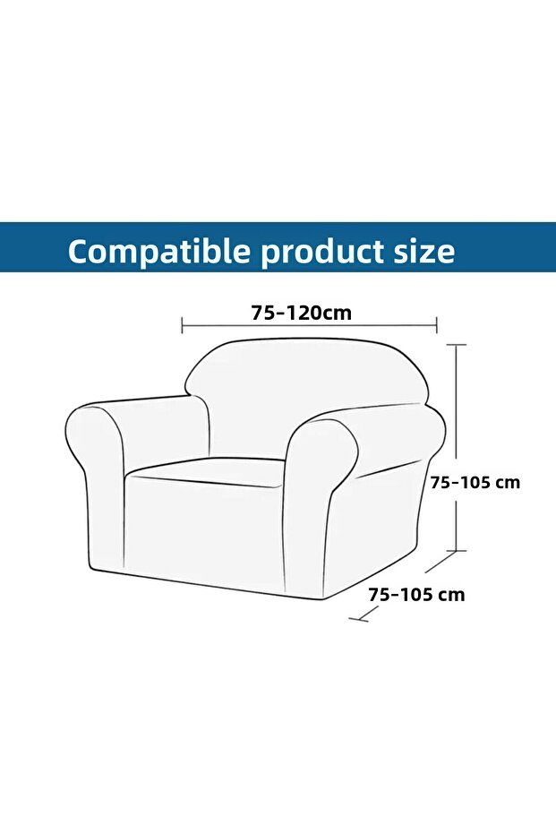 Single Lycra Sofa - Stretch Elastic Armchair and Sofa Bed Sofa Cover - 2