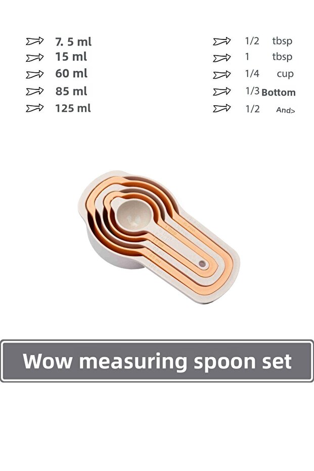 Wow Measuring Spoon Set -latte - 1