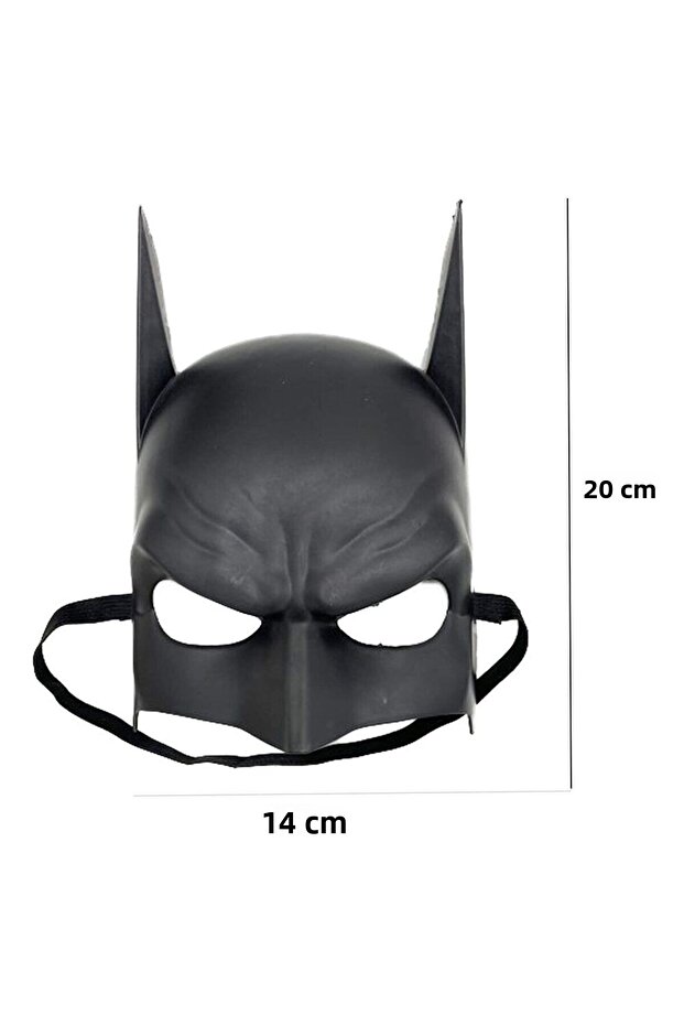 Black Color Children's Batman Mask with Elastic Back A Quality 20x14 Cm (LISINYA)