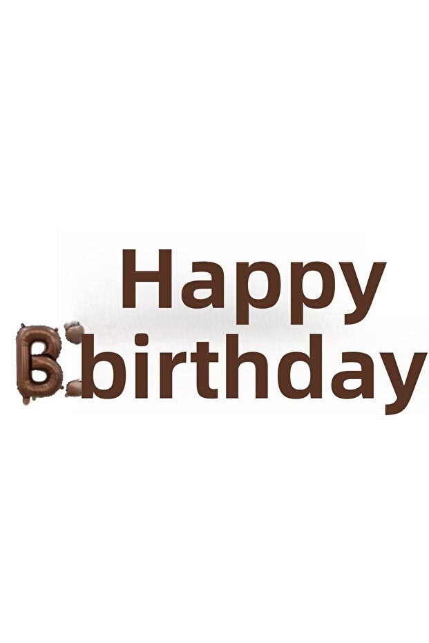 Brown Happy Birthday Foil Balloon Set